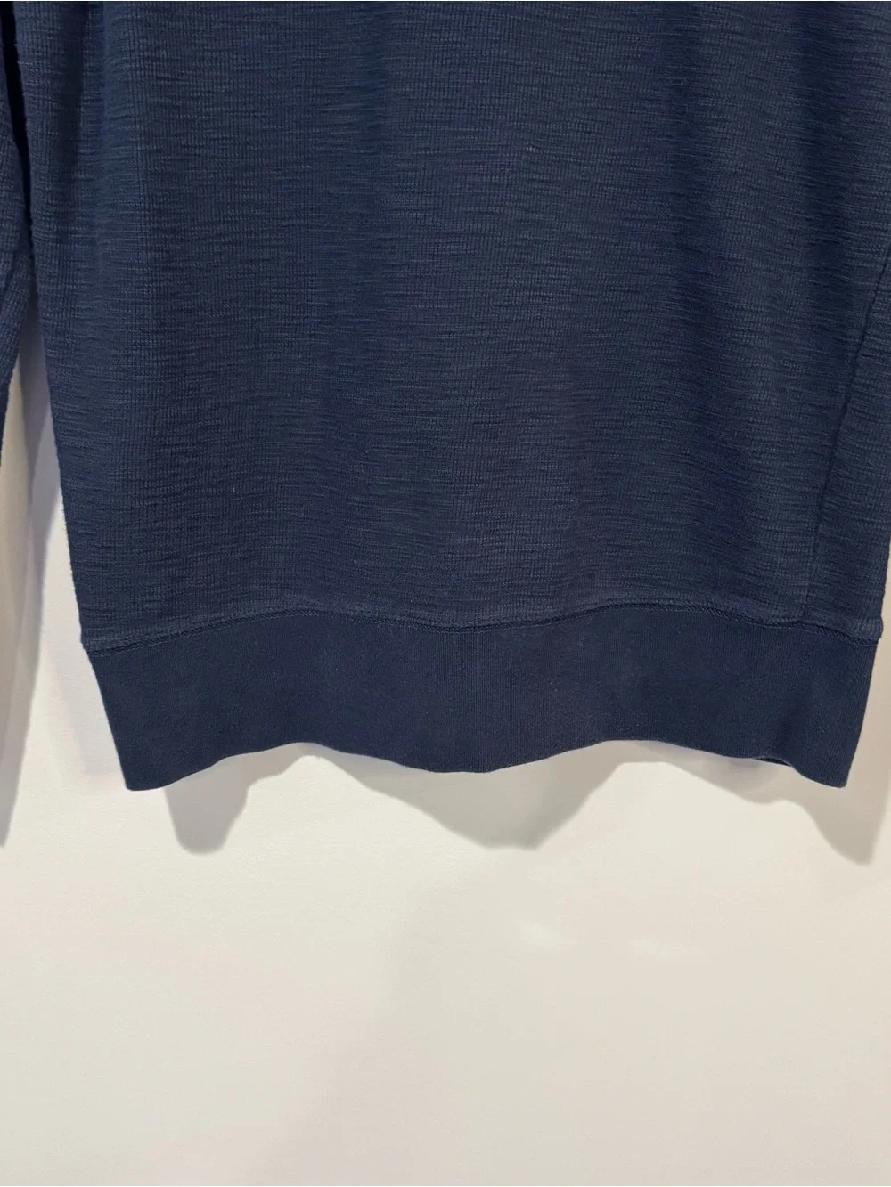 Banana Republic Men's Heritage Collection Navy Slub Waffle Knit Hooded Henley M